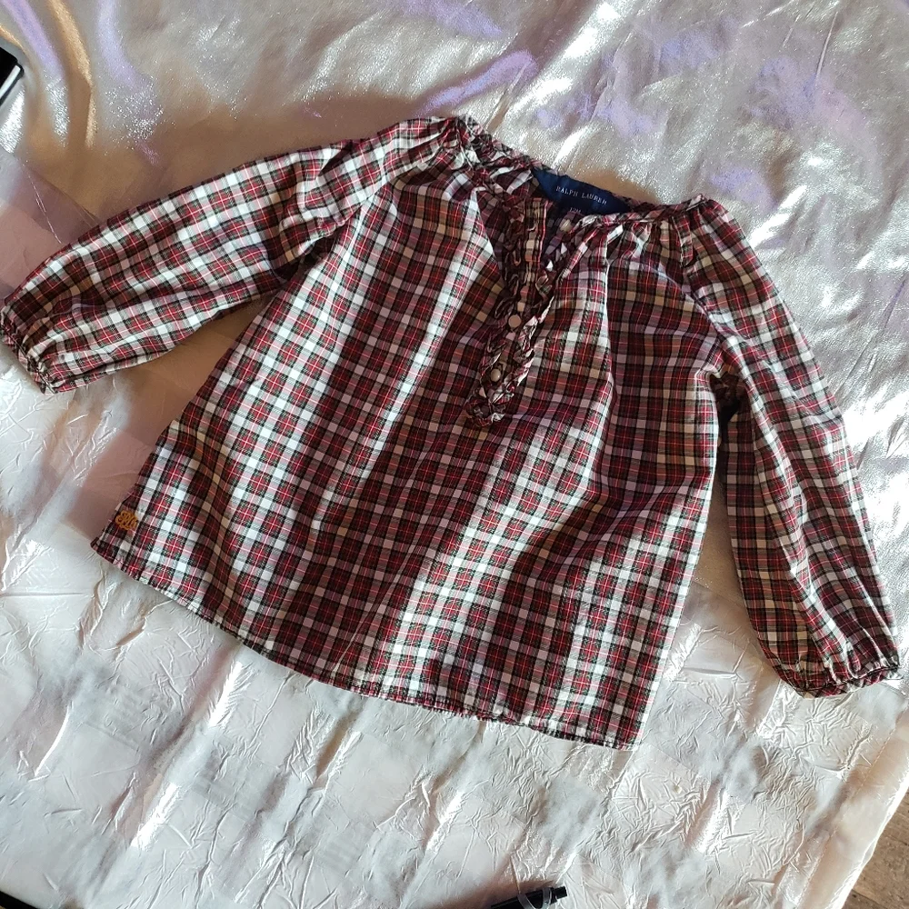 NEW! PLAID! Ralph Lauren Infant Girls Tunic~Sz 12 Month